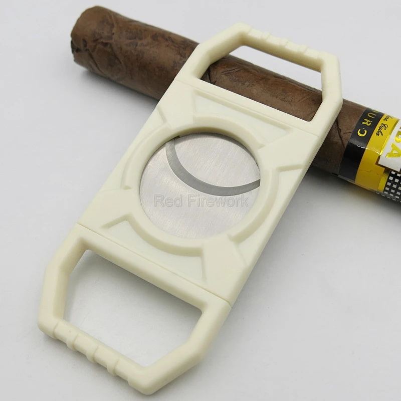 COHIBA большое кольцо датчик сигары резак из нержавеющей стали сигары Гладкие двойные металлические острые лезвия табака резка карманный портативный