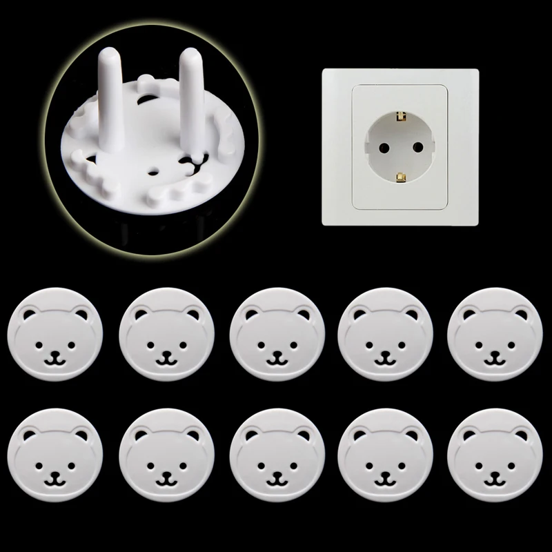 10pcs EU UK Power Socket Electrical Outlet Baby Kids Child Safety Guard Protection Anti Electric Shock Plugs Protector Cover