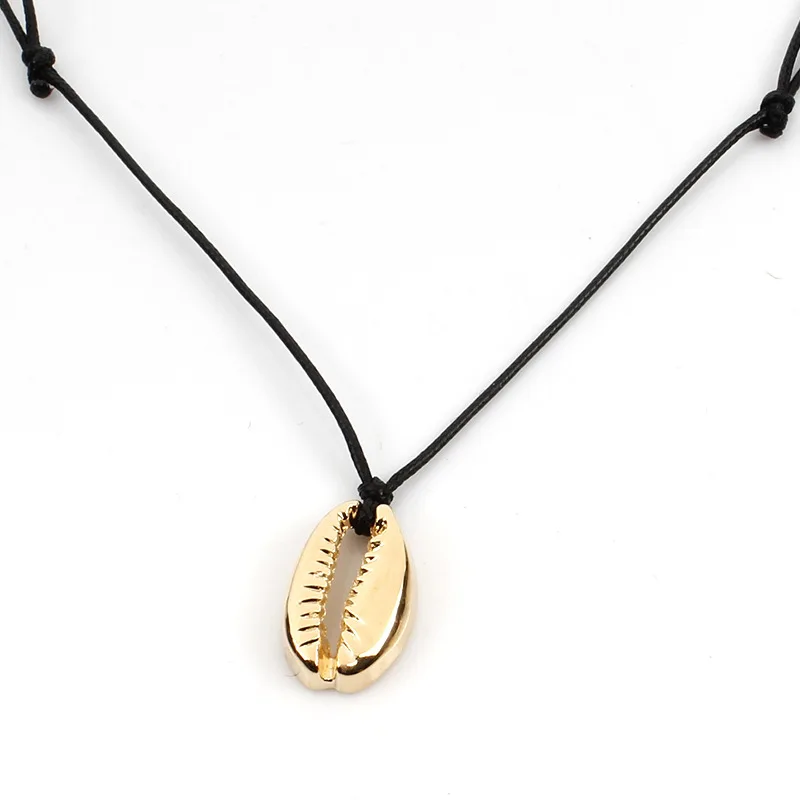 Простой цепочка веревка ручной работы ожерелье для женщин модные золотые Цвет