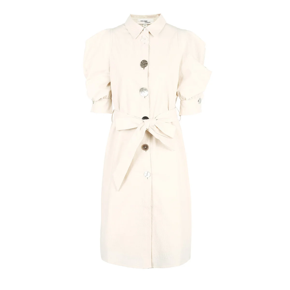 

2021 Newest Runway Designer Fashion Dress Shirt Style Bubble Sleeve Womens Straight Dresses Spring Fall Summer Streetwear Dress