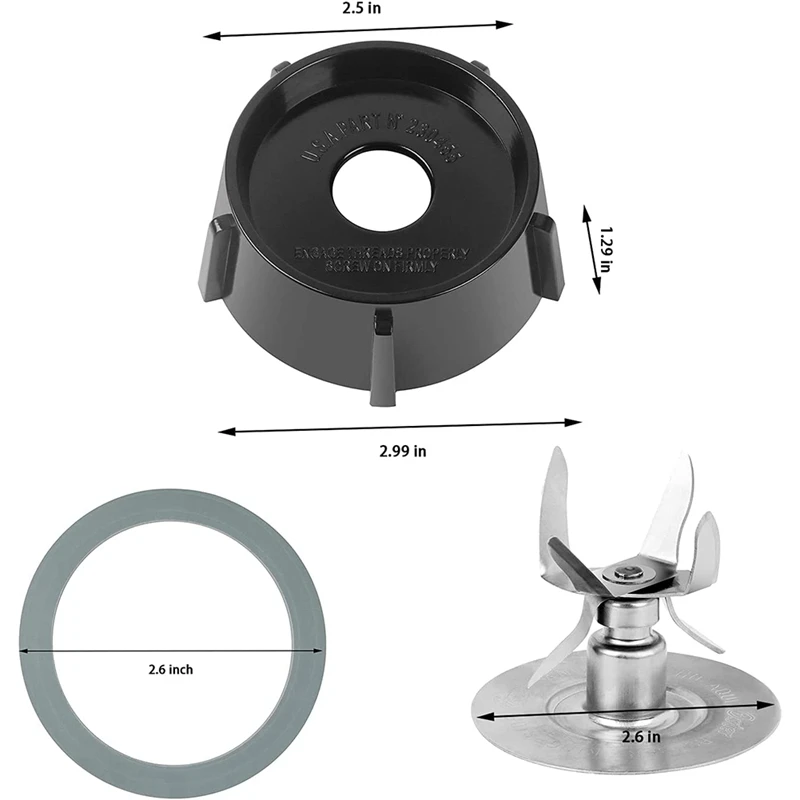 Replacement Parts For Oster Osterizer Blender Blades With 4902 Jar Bottom &amp 6 Point Fusion Blade 4980 |