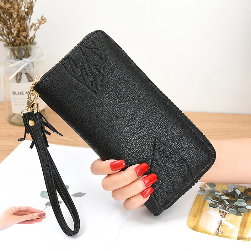 

New Arrival Wallet long Women Wallets Zipper Purse Patchwork Fashion Panelled Wallets Trendy Coin Purse Card Holder Leather
