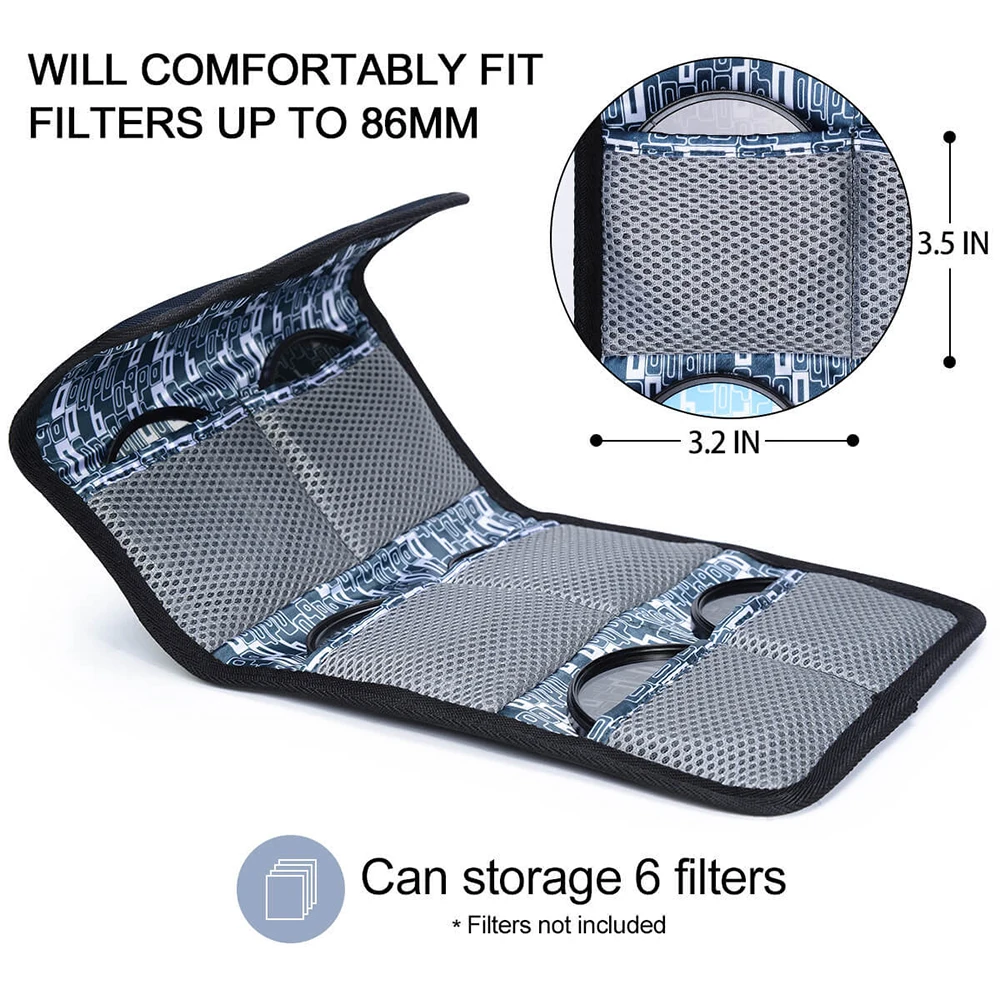 Чехол для фильтра CADeN 6 карманных фильтров объектива камеры водонепроницаемая