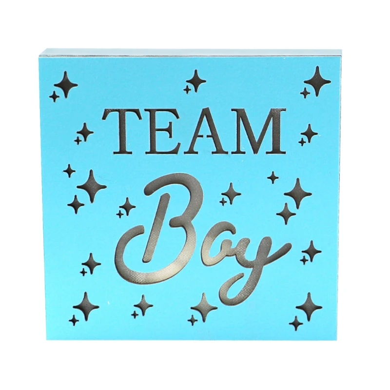 Деревянный светодиодный светильник Team Boy квадратная форма украшение для детской