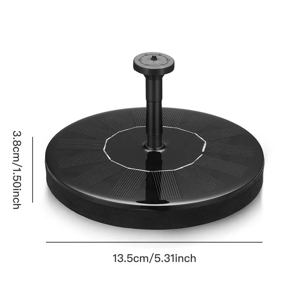 

1w Mini Solar Fountain Smart Switch Swimming Pool Float Fountain Multi-type Nozzle Yard Garden Lawn Fish Tank Aquarium Decor