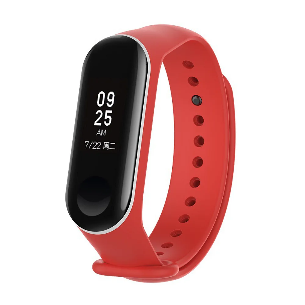 Мягкий спортивный браслет для Xiaomi Mi Band 3 4 силиконовый ремешок на запястье часов