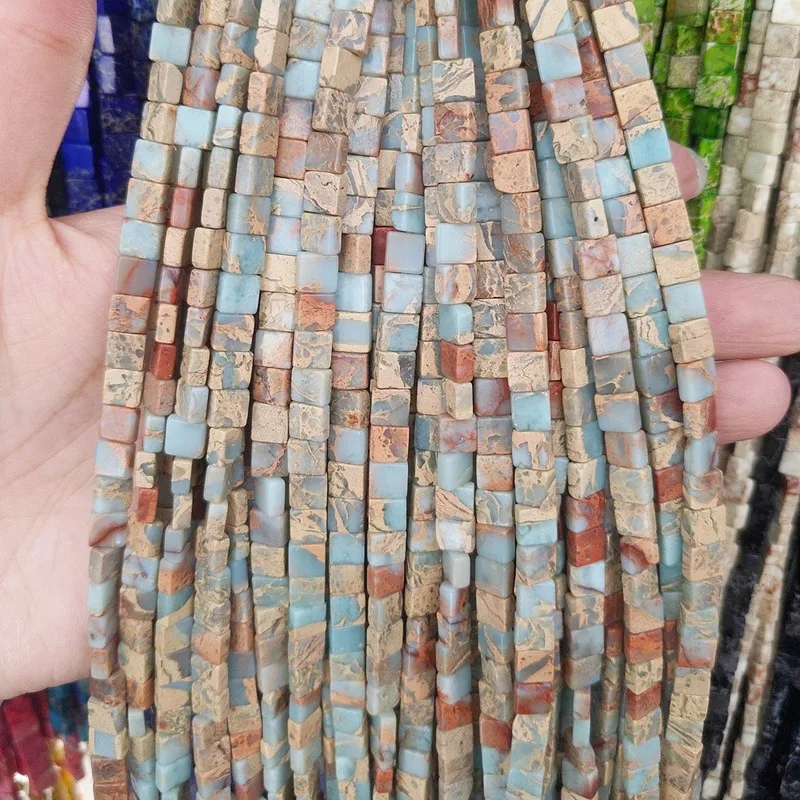 

Natural Semi-precious Stones Loose Beads 3 * 6 * 6mm Square Beads DIY Bracelet Necklace Jewelry Accessories