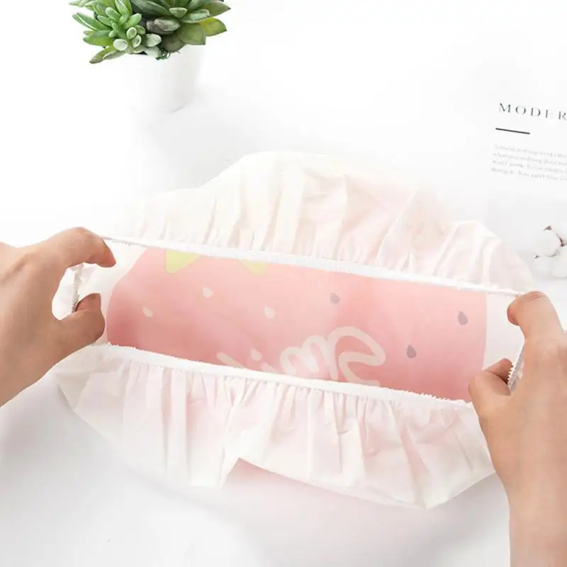 

Cute Shower Cap Waterproof High Quality Hair Salon Elastic Thicken For Women Bath Hat Bathroom Products Shower Cap Satin Bonnet