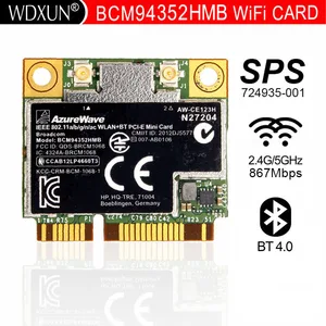 Broadcom BCM94352 BCM94352HMB половинчатая мини PCIe PCI-express беспроводная Wi-Fi WLAN BT Bluetooth карта 802.11AC 867 МГц для 724935-001