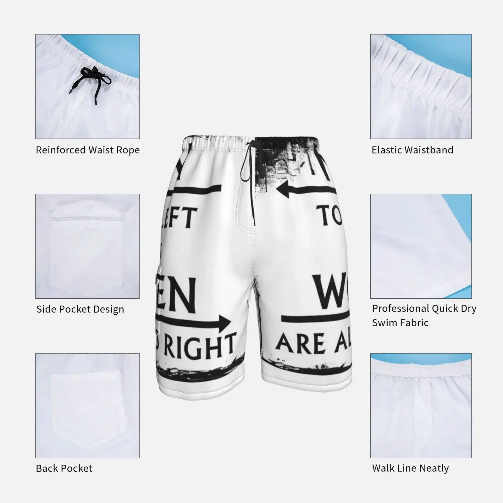 Мужчины слева потому что женщины-мужчины всегда правы! Пляжные шорты мужские