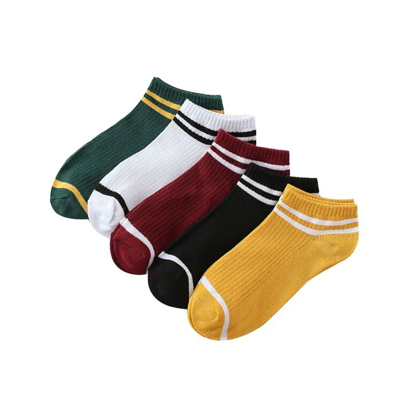 

5 Pairs Spring Summer Stripe Ankle Women Boat Socks Female Invisiable Short Sock Slippers Set for Women Socks Women