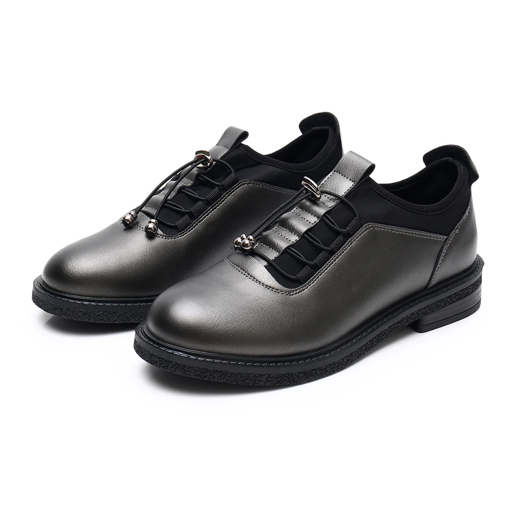 EIE High Quality Women Patent Leather Shoes Fashion Spring Autumn New Style Girls Oxford Female Casual Elastic Band Ladies | Обувь