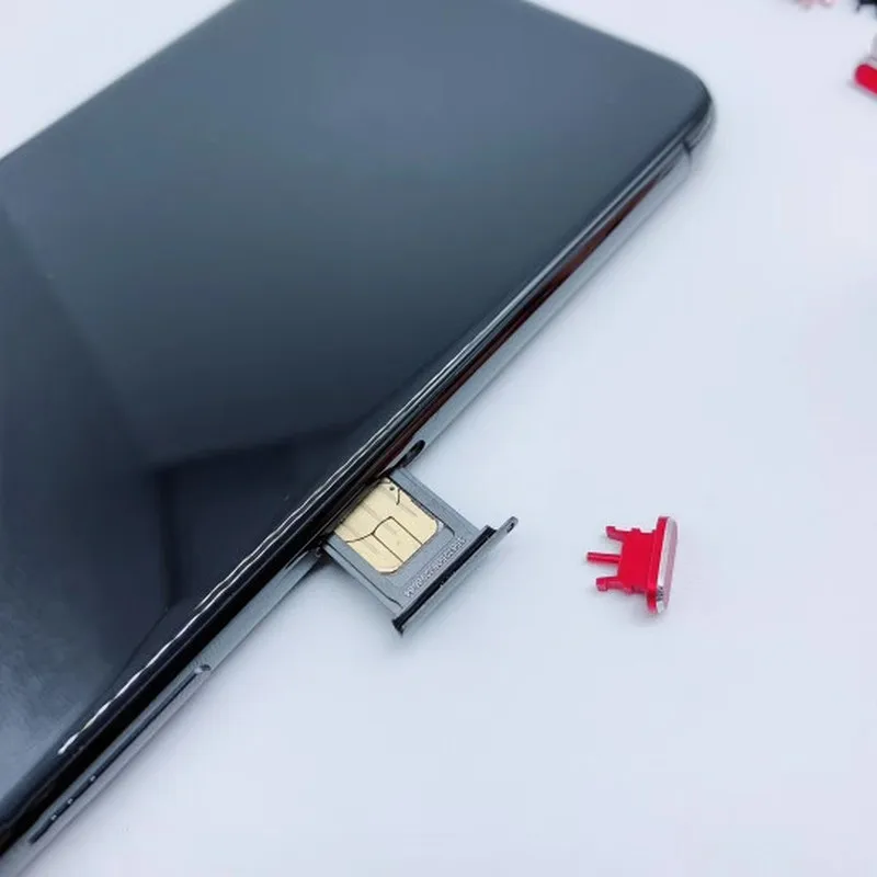 Металлическая пыль штепсельная Вилка для sim-карты двойной порт для зарядки мини-Пылезащитная вилка для iPhone X Max 8 7Plus защита от воды аксессуары для телефона