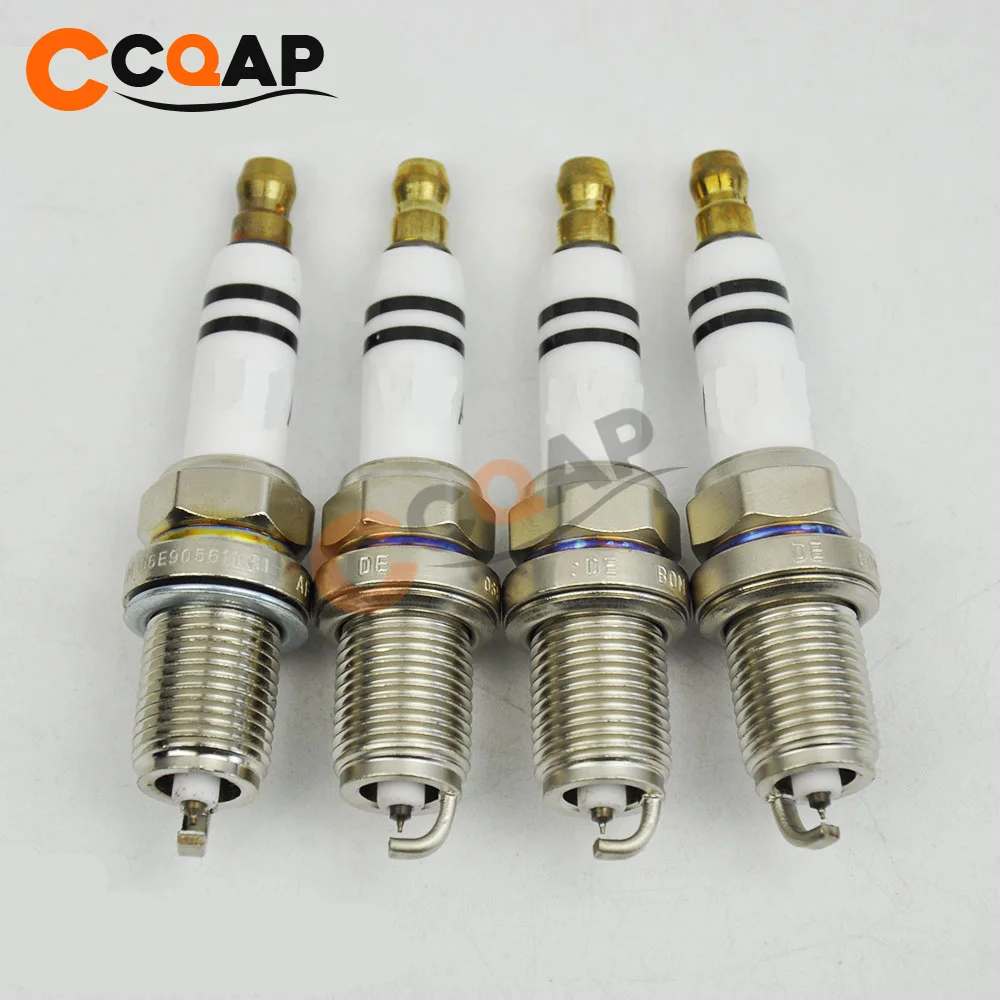4 шт. иридиевая Свеча зажигания 06H905611 F7KPP332U для A3 A4 A6 Q3 Allroad 2.0L 06H 905 611|Свечи и