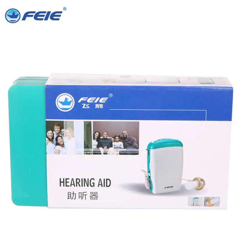 

blue and white Small and Convenient pocket Hearing Aid Adjustable Sound Amplifier Mini pocket Hearing Aids for hearing loss S-6B
