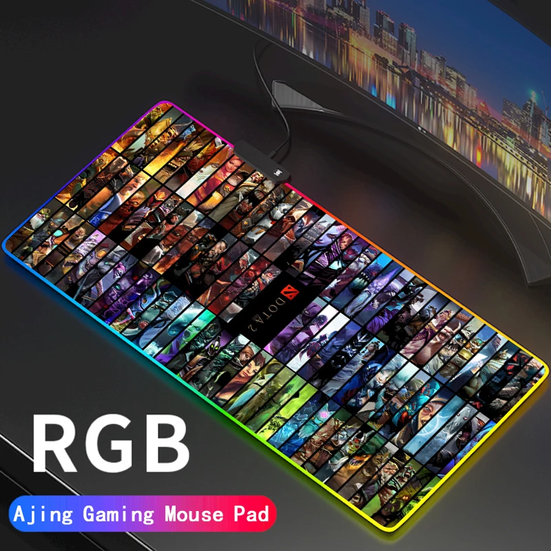 Большой коврик для мыши DOTA2 с защитой от Ancients RGB светодиодный компьютерный