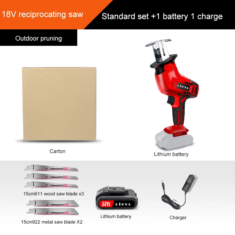 

Электрическая пила для резки древесины и металла, 12 В, 18 в, 25 в