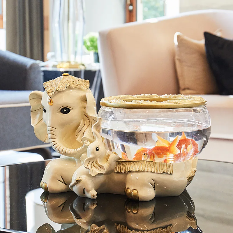 Креативная полимерная статуя в виде слона для аквариума винтажная домашнего