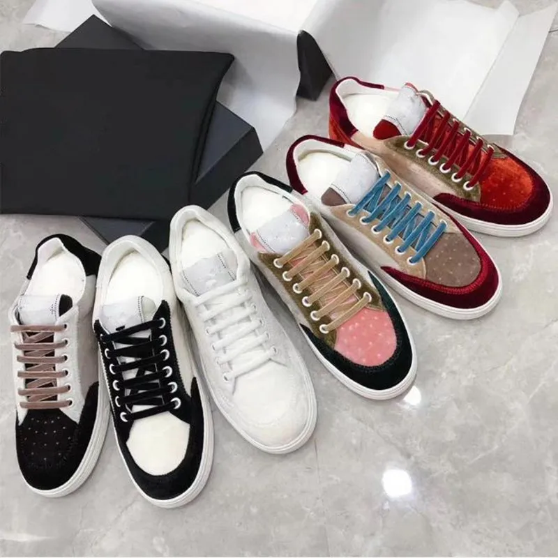 

2020 New Suede Women Shoes Thick Soled Color Matching Sports Casual Shoes Velvet Women Flat Shoes Loafers Spring Ladies Shoes