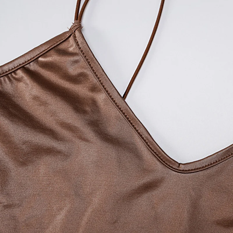 

Dresses Women Casual Backless Slit Office Lady Sleeveless Party Dresses Solid Color Low Cut Fashion V-Neck Midi Dress