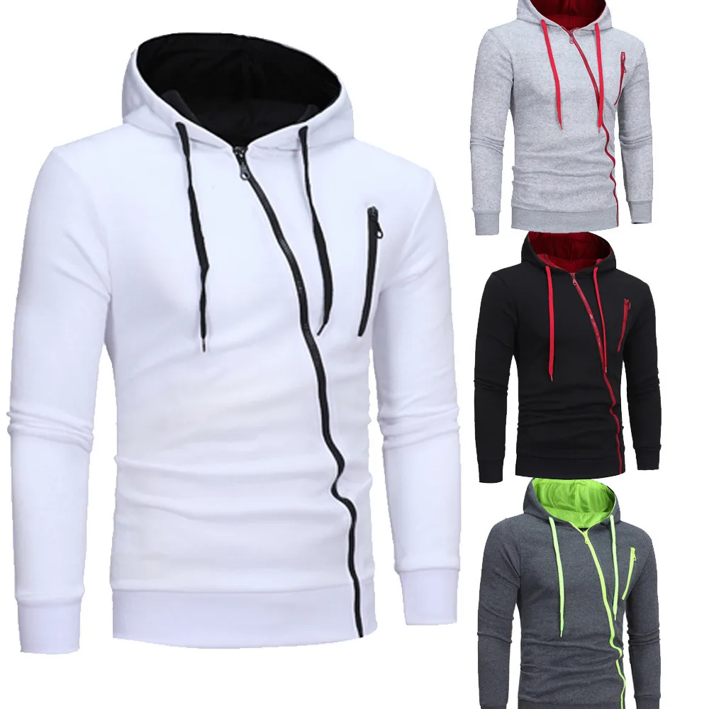 

2021 inclined zipper sportswear, men's casual sportswear set, Hoodie and sweatpants, men's casual sportswear, two-piece zipper s