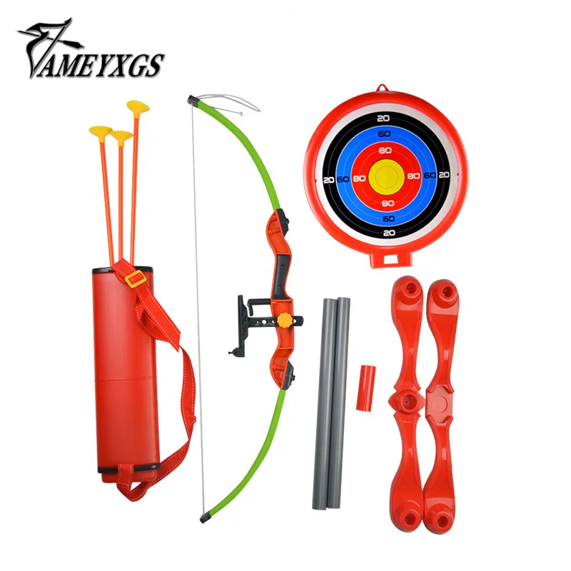1 Set Archery Kids Bow And Arrow Toy Target Stand Board Quiver Children Outdoor Shooting Game | Спорт и развлечения
