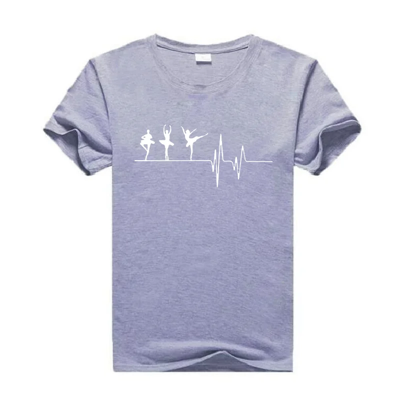 

Ballet printed T-shirt women clothes funny casual Harajuku cotton tees summer street plus size 0-neck T shirts camiseta mujer