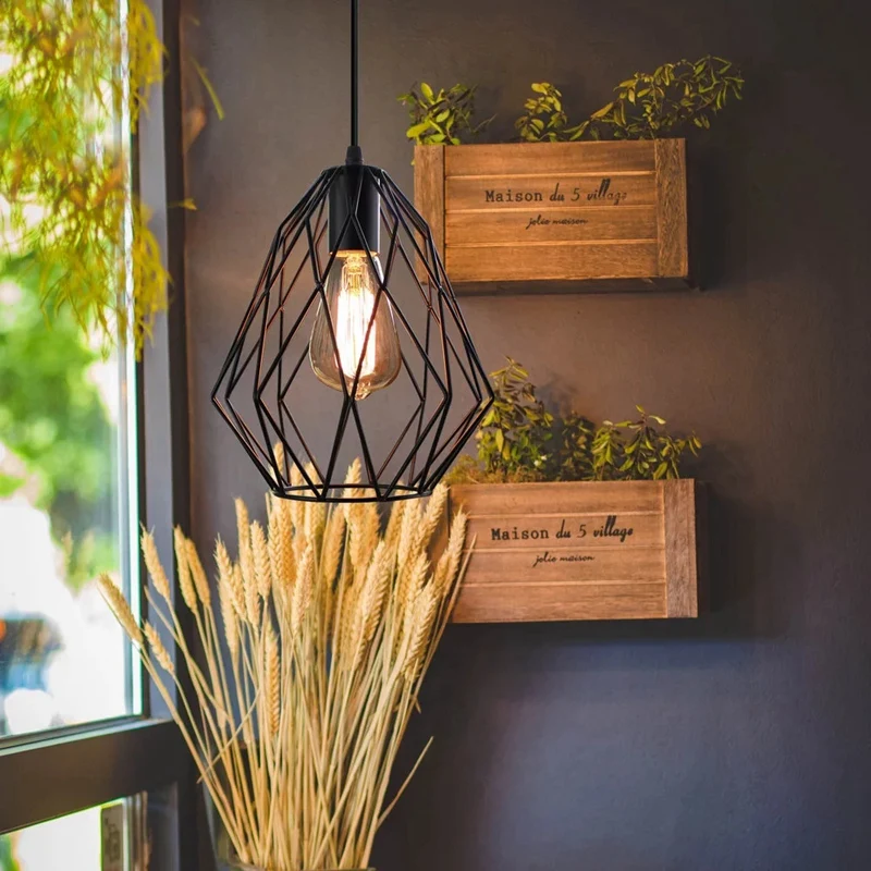 Современные подвесные светильники в скандинавском стиле железный