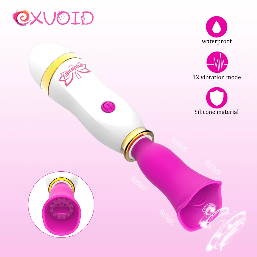 Вибратор EXVOID для языка интимные игрушки женщин 12 Скоростей массаж Вагины и точки