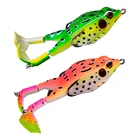 Двойные крючки бионическая лягушка, рыболовная приманка, кренкбейт, силиконовая мягкая верхняя, Реалистичная, искусственная приманка, рыболовные аксессуары на открытом воздухе