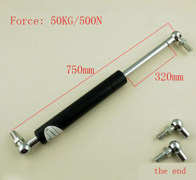 

free shipping 750mm central distance, 320mm stroke, Ball End Lift Support Auto Gas Spring, Shock absorber