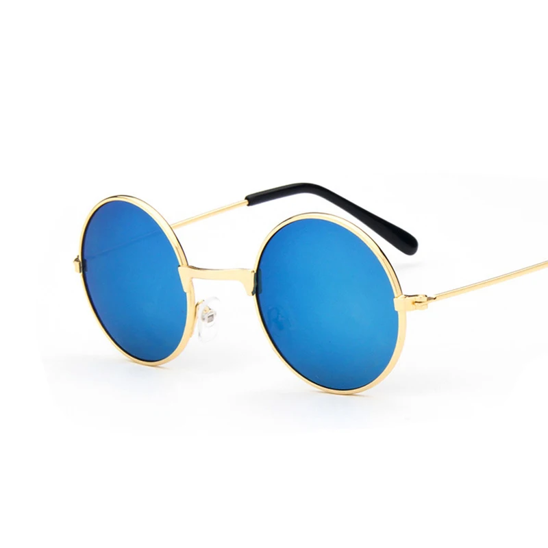 Retro Black Blue Round Kids Sunglasses Brand little girl/boy Baby Child Glasses goggles oculos UV400 Small face free shipping