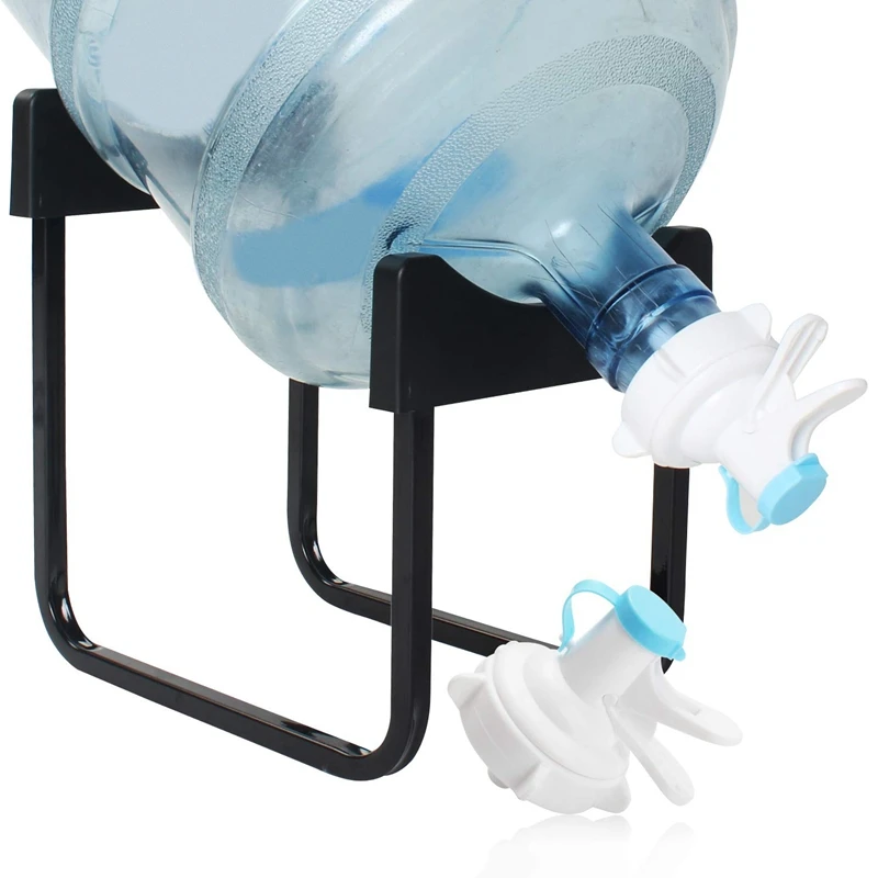 Water Dispenser Stand with Leak Proof Valve Stainless Steel Jug Holder Removable Plastic Grips Countertop Bot |
