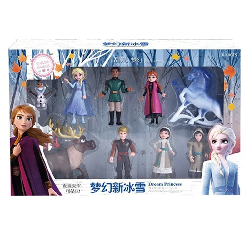 

HOT 1set Frozen 2 Snow Queen Elsa Anna PVC Action Figure Olaf Kristoff Sven Anime Dolls Figurines Kids Toy Children Gift