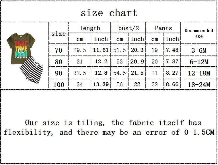 

Infant Clothing Boys Clothes Set T shirt Top Short Pants Striped Baby Boys Summer Clothes Set Printed Cotton 3-24M