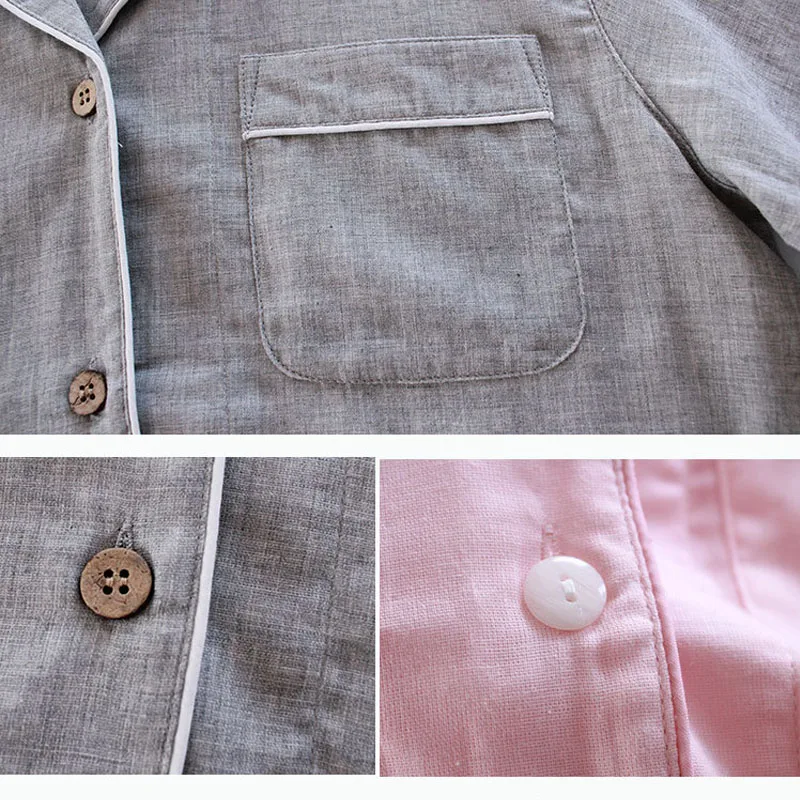 Пижама женская хлопковая однотонная с длинным рукавом и длинными штанами 2020 |