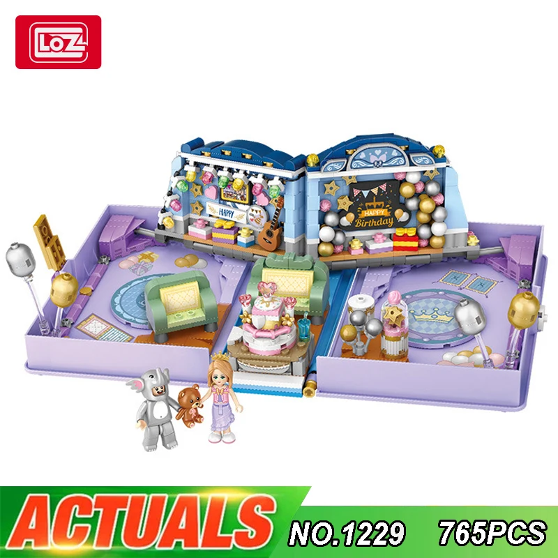 

LOZ 1229 Mini Particle Birthday Book Assembled Modular Building Blocks Bricks Model Children's Educational Toy Christmas Gift
