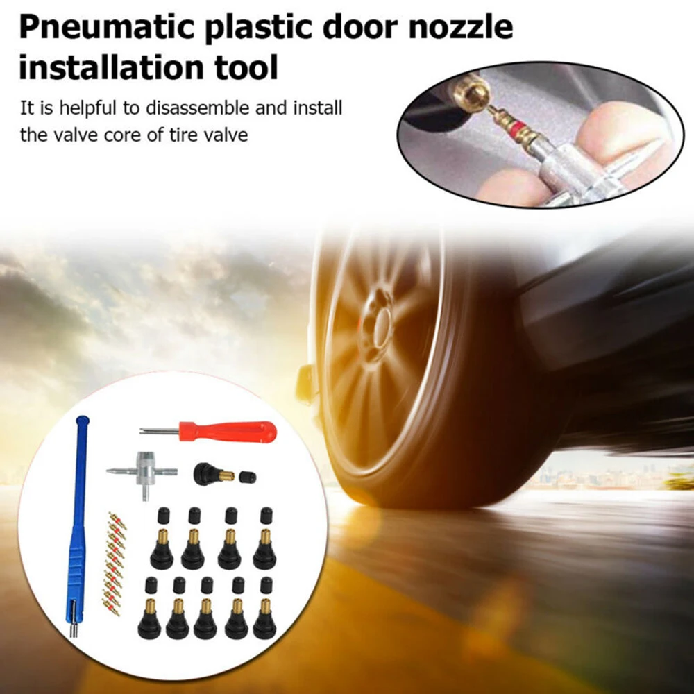 

23pcs 4 Way Tire Repair Tool Kit +Stem Puller Brand New High Quality Durable