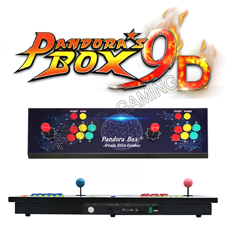 

Pandora Box 9D аркадная консоль Встроенный 2500 В 1 доска для игры Jamma 10 3D игр подключение геймпад поддержка 3-4 игроков наклейка на заказ