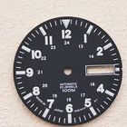 Детали для часов 28,5 мм, циферблат для часов NH36, зеленый светящийся циферблат 3C для SKX007 NH36, часы для дайвинга в стиле ретро, модифицированный циферблат с логотипом S