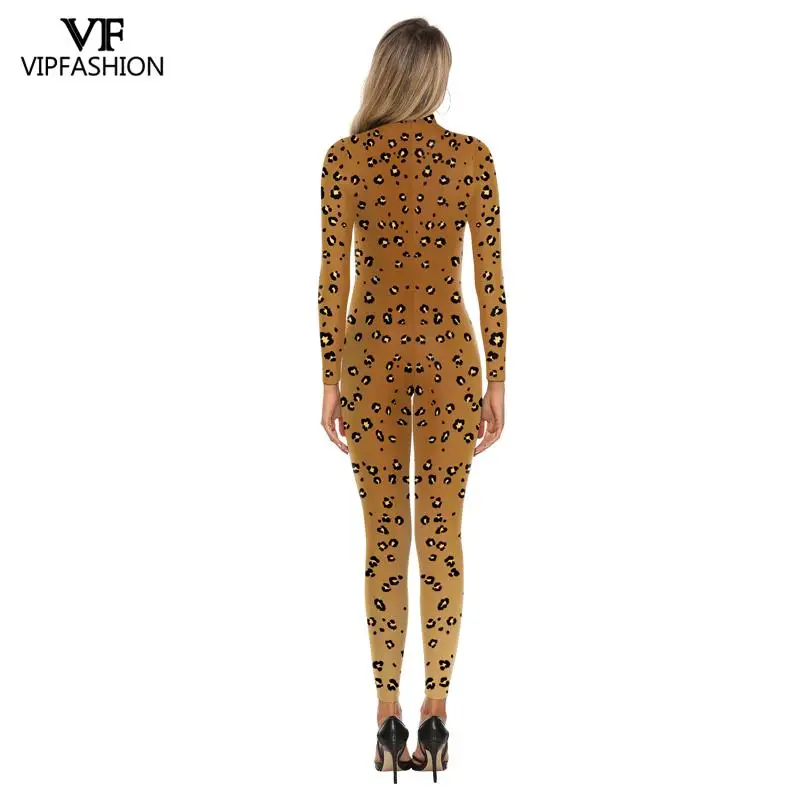 Женский костюм для косплея на Хэллоуин с леопардовым принтом |