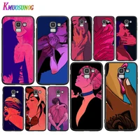 sexy lips hot girl for samsung galaxy j2 3 4 5 6 7 8 730 530 330 201620172018s plus prime core duo black silicone phone case
