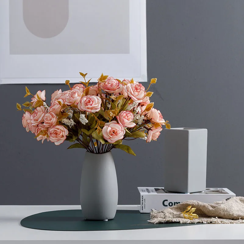 Вазы для цветов ваза молочно-белый керамический цветочный горшок Цветочная