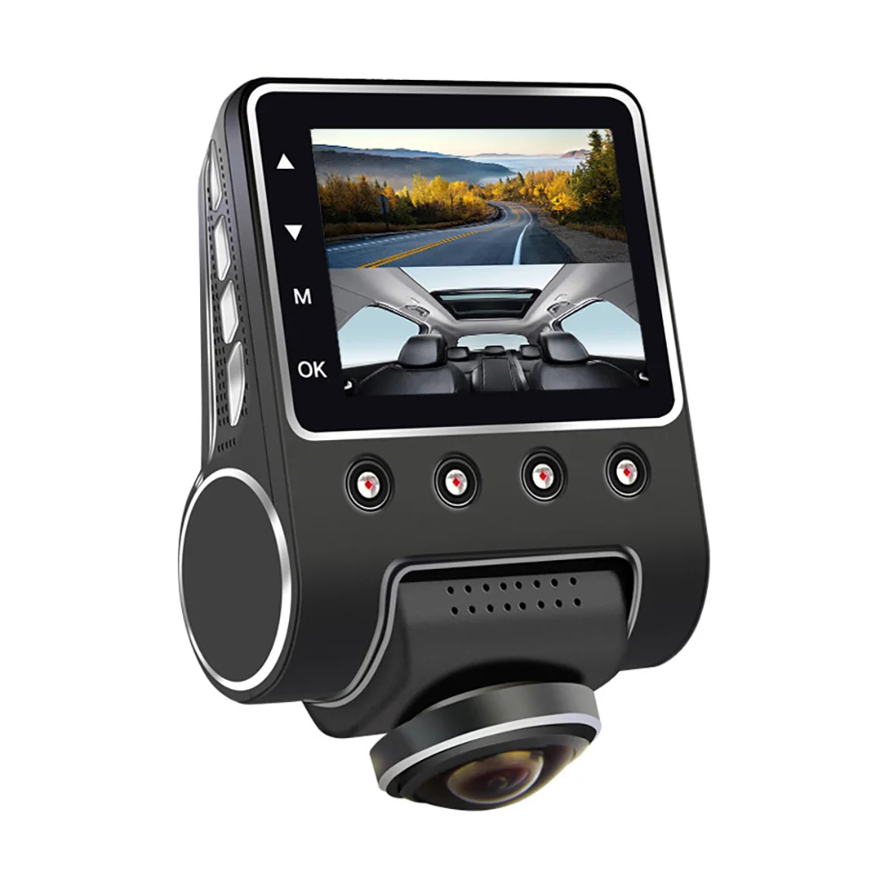 저렴한 자동차 DVR 1080P 풀 HD 360 학위 파노라마 DashCam 자동차 등록 차량용 비디오 레코더 모션 탐지기 모니터 캠코더