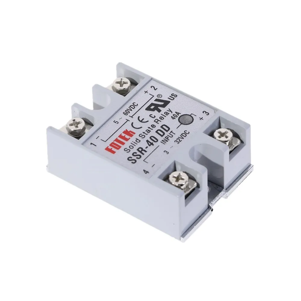 DC-DC Однофазное твердотельное реле SSR-40DD DC SSR модуль 40A DD входное напряжение 3-32 В DC до 5-60 в DC выходная нагрузка SSR 40DD