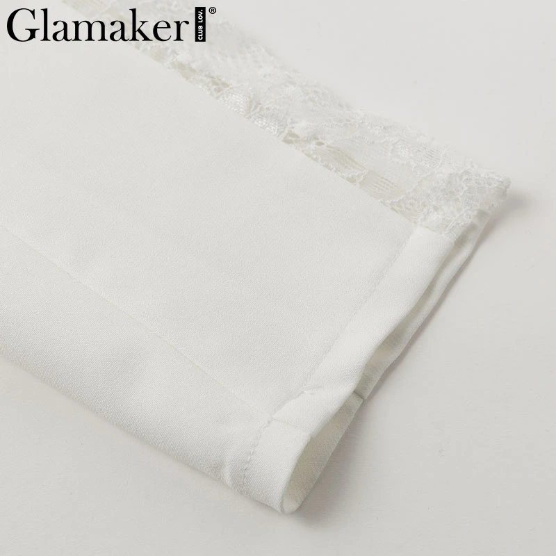 Glamaker, Сексуальное Лоскутное Платье-Блейзер, женское белое двубортное осеннее короткое платье, женские элегантные зимние вечерние платья, облегающее платье