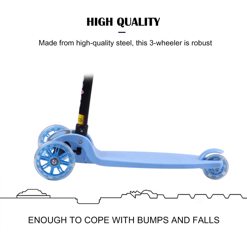 Детский скутер игрушки флэш баланс 3 колеса Т бар дети езда самокаты светодиодные