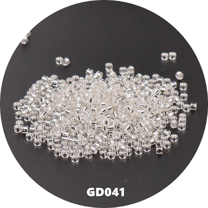 720 шт./пакет 2 мм Форма Delica парчовый бисер с серебряной нитью платье трапеция