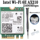 Беспроводная Двухдиапазонная Wi-Fi-карта 5,1 ГГц5 ГГц, 2,4 Мбитс, для Intel AX210 AX200 NGFF M.2 Bluetooth 802