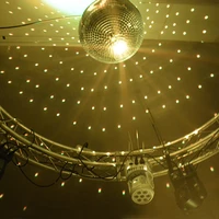 30cm glass mirror disco ball with motor and 5w beam pinspot lamp rotating refection mirror ball for ktv bar christmas party